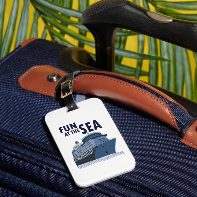 Fun At The Sea Cruise Ship Luggage Tag (Front Insitu 1)