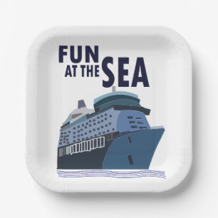 Fun At The Sea Cruise Ship Party Paper Plates