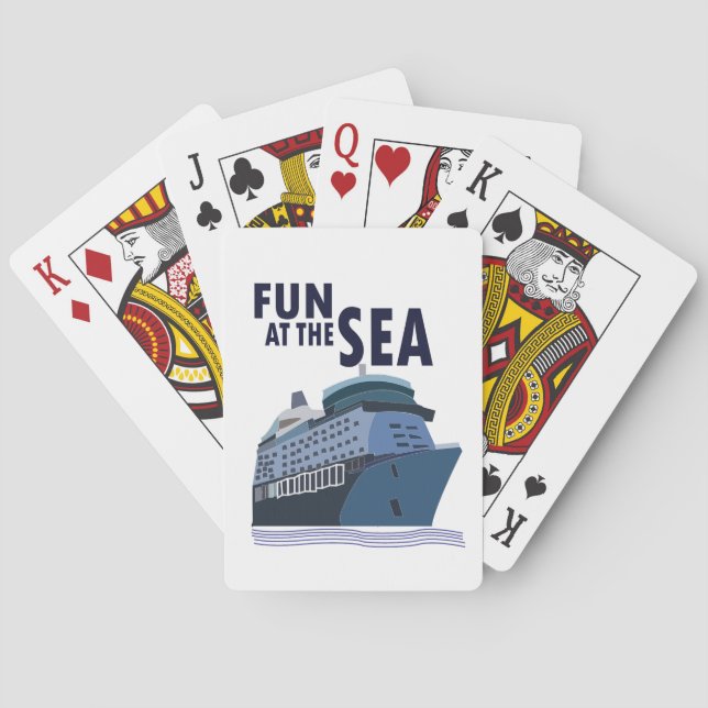 Fun At The Sea Cruise Ship  Poker Cards (Back)