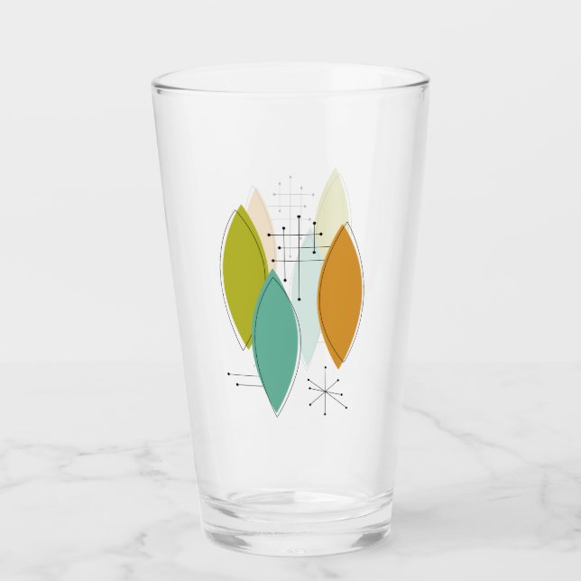 Fun Atomic Age Surfboard Shapes Mid Century Glass (Front)