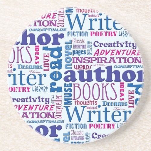 Fun Authors Pattern Coaster