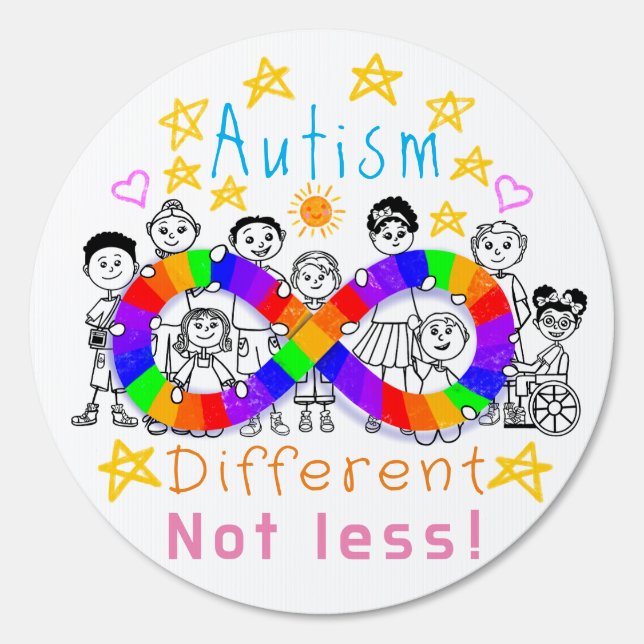Fun Autism Awareness Month - 2 Message Yard Sign (Back)