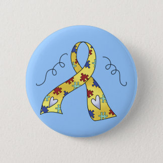 Fun Autism Ribbon Of Awareness Gift Pinback Button