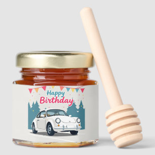 Fun Auto-Themed Happy Birthday Honey Jar Favors