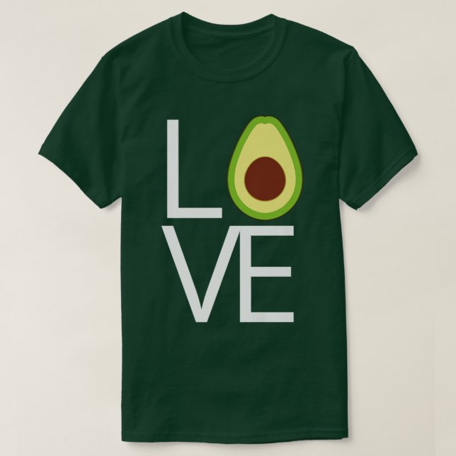 Fun Avocado Cute LOVE Graphic funny Novelty Vegan  T-Shirt (Design Front)