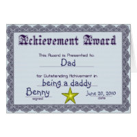 Fun Award Father's Day Card