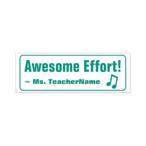 Fun Awesome Effort  Custom Instructor Name Self_inking Stamp