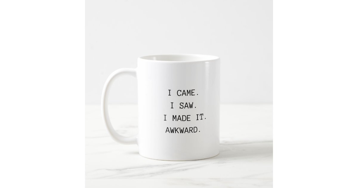 Fun Awesome Trendy Typography Awkward Coworker Two-Tone Coffee Mug