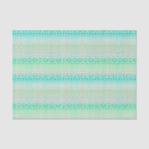 Fun Aztec Influenced Pattern Green Turquoise Tissue Paper