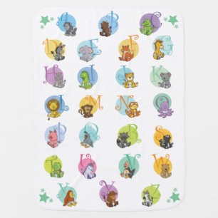 Fun Baby Animal Alphabet Blanket