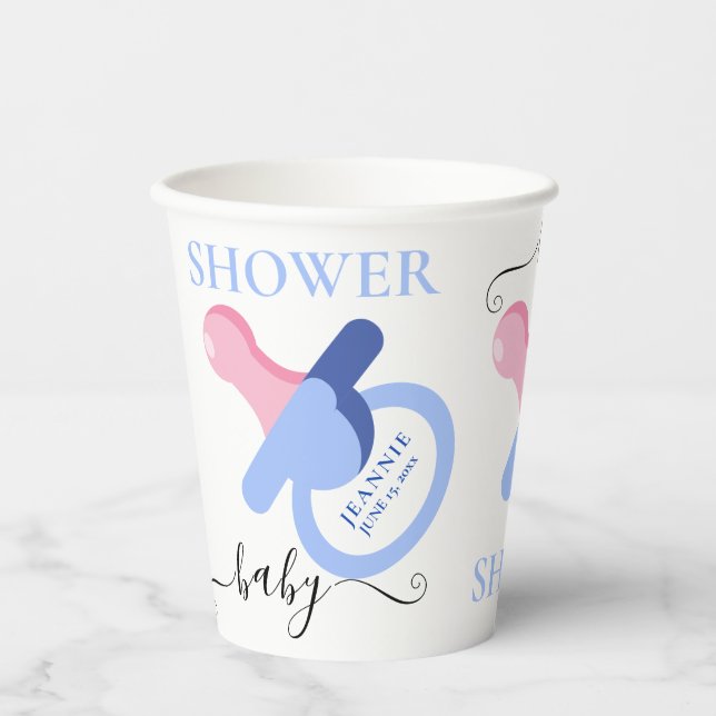 Fun Baby Binky BABY SHOWER Paper Cups (Front)
