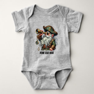 Fun baby boy pirate customizable bodysuit