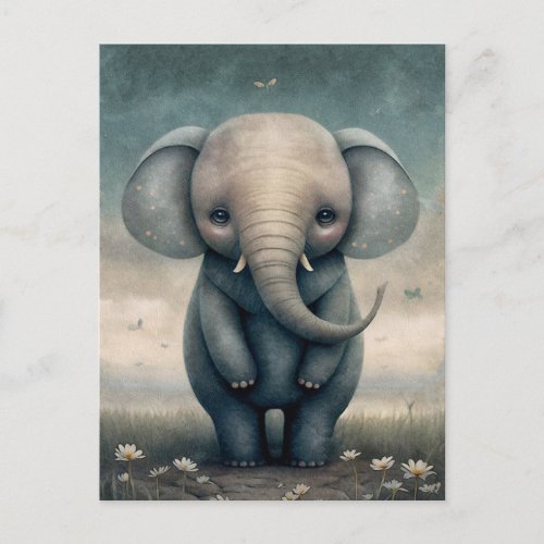 Fun Baby Elephant Postcard