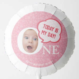 Fun Baby Girl Photo Collage Personaliz Balloon