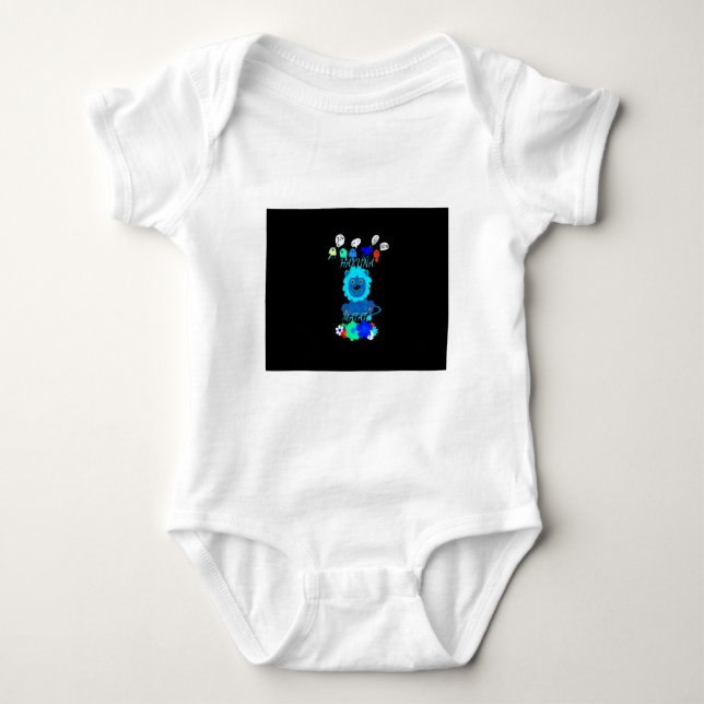  Fun Baby Lion Simba Kenya Mara Safari Baby Bodysuit (Front)