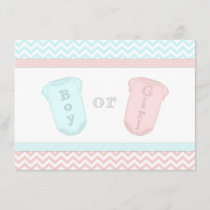 Fun Baby One Piece Gender Reveal Party Invitation