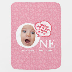 Fun Baby Photo Collage Personaliz Double-sided Baby Blanket