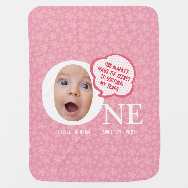 Fun Baby Photo Collage Personaliz Double-sided Baby Blanket (Front)