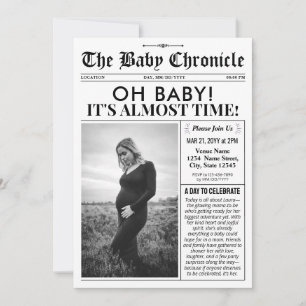 Fun Baby Shower Invitation Newspaper Baby Invite