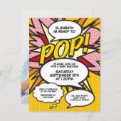 Fun Baby Shower Sprinkle Photo Comic Book  Invitation Postcard (Front/Back)