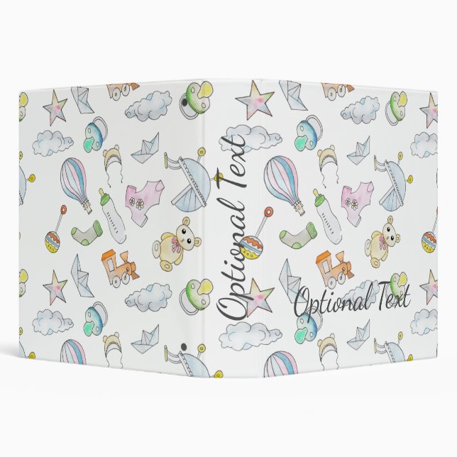 Fun Baby Things  3 Ring Binder (Background)