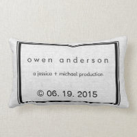 Fun Baby's Name Born Date Parents' Names Custom Lumbar Pillow