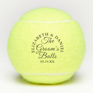 Fun Bachelorette Wedding Favor Tennis Balls