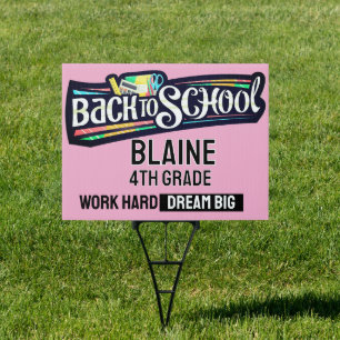 Fun Back to School Custom Yard Sign