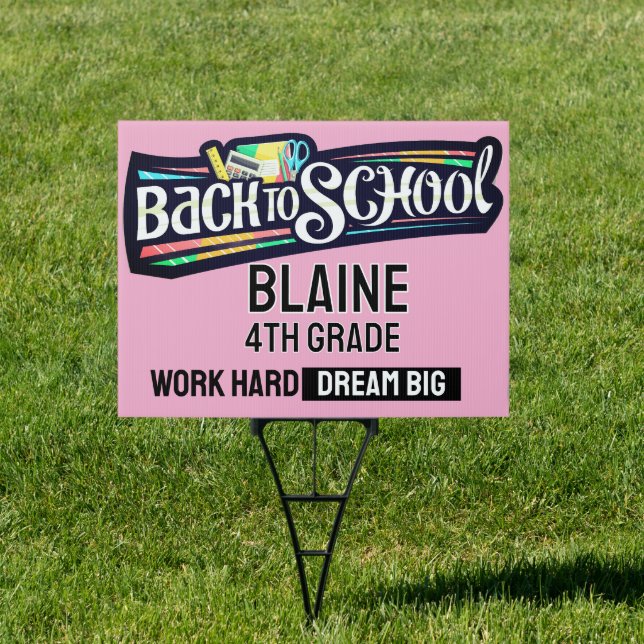 Fun Back to School Custom Yard Sign (Insitu)