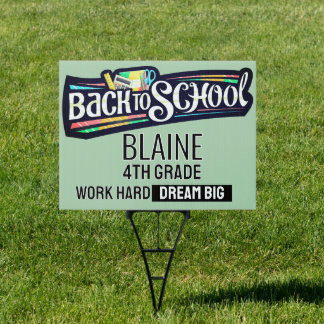 Fun Back to School Custom Yard Sign