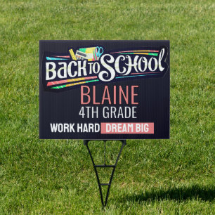 Fun Back to School Custom Yard Sign