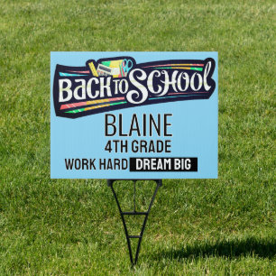 Fun Back to School Custom Yard Sign