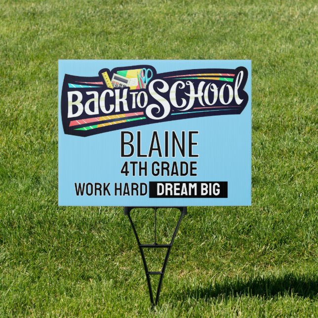 Fun Back to School Custom Yard Sign (Insitu)