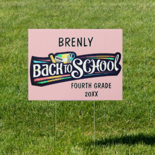 Fun Back to School Custom Yard Sign