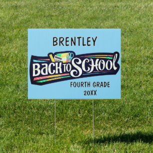Fun Back to School Custom Yard Sign