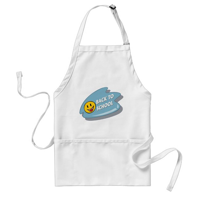 Fun Back to School Smiley Face  Adult Apron (Creator Uploaded)