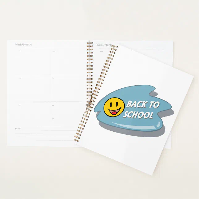 Fun Back to School Smiley Face Planner | Zazzle