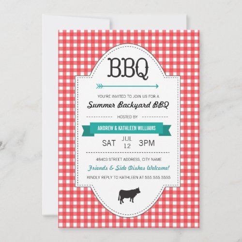 Fun Backyard BBQ Invite