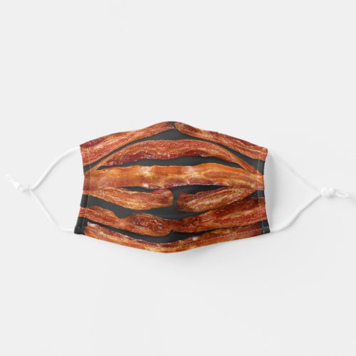 Fun Bacon Strips Striped Pattern Meat Lover Adult Cloth Face Mask