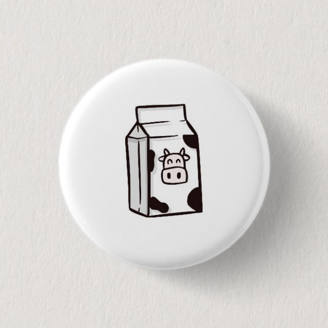 Fun badge/button cow carton badge/button button (Front)