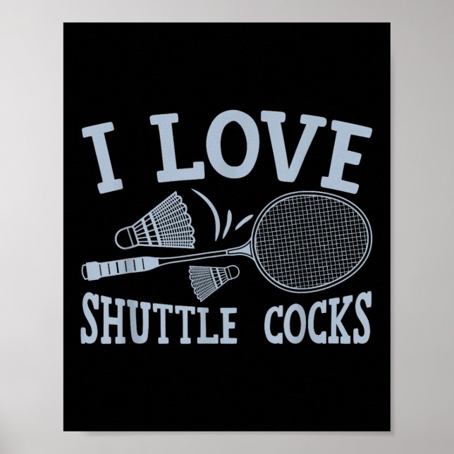 Fun Badminton Player Match Game Joke  Poster (Front)