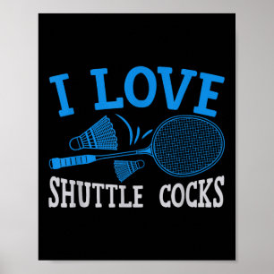 Fun Badminton Player Match Game Joke Poster
