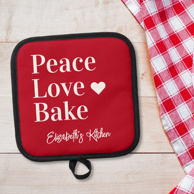 Fun Baker Personalized Red Pot Holder (Creator Uploaded)