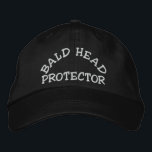 Fun Bald Head Protector Device Embroidered Baseball Hat<br><div class="desc">Fun hat with "Bald Head Protector" text. Hat = Bald Head Protector.</div>
