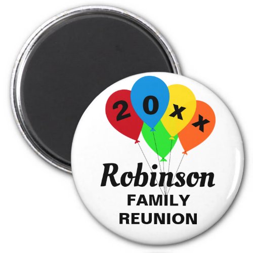 Fun Balloon Design Family Reunion Souvenir Gift Magnet