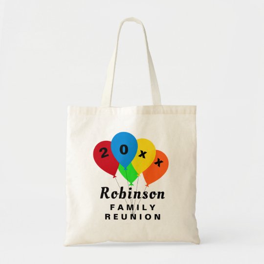 Fun Balloon Design Family Reunion Souvenir Gift Tote Bag | Zazzle.com