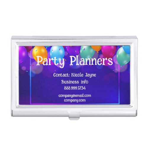 Fun Balloon Party or Event Planners  Business Card Case