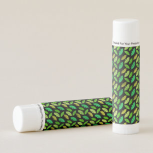 Fun Banana Leaf Tropical Birthday Party Pattern Lip Balm