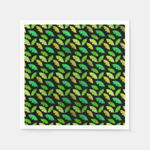 Fun Banana Leaf Tropical Birthday Party Pattern Napkins
