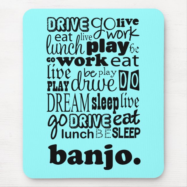Fun Banjo Life Gift Mouse Pad (Front)